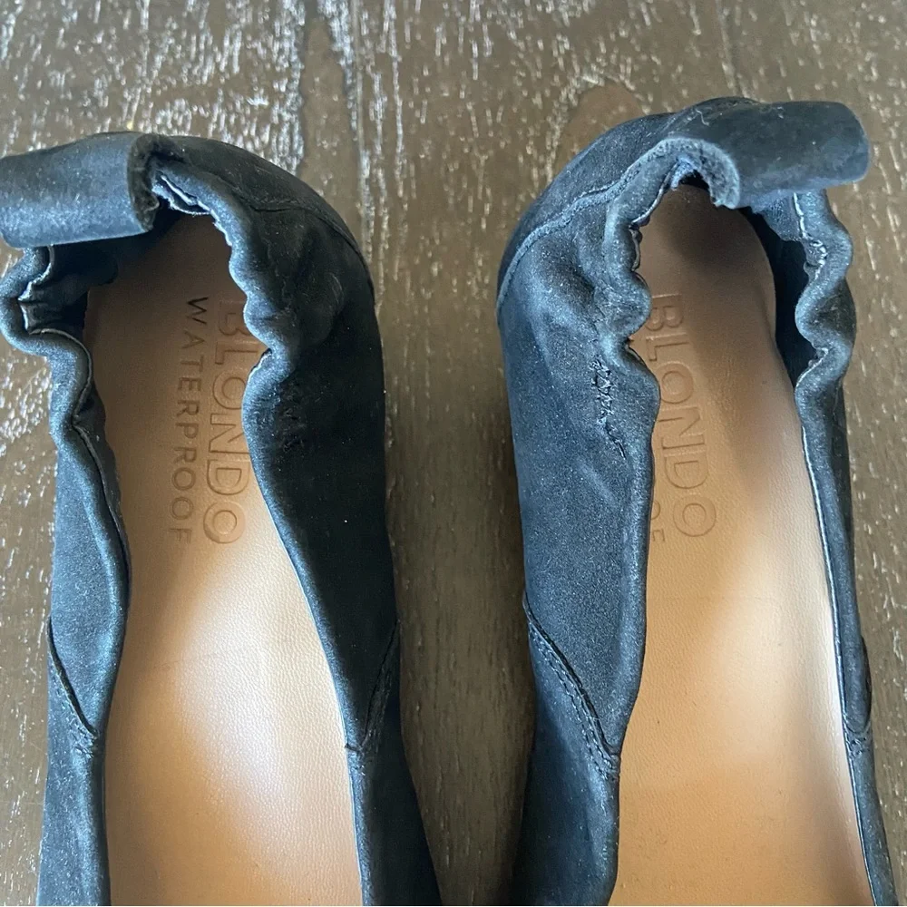 Blondo Waterproof Black Suede Wedge‎ Etta Pumps Size 8